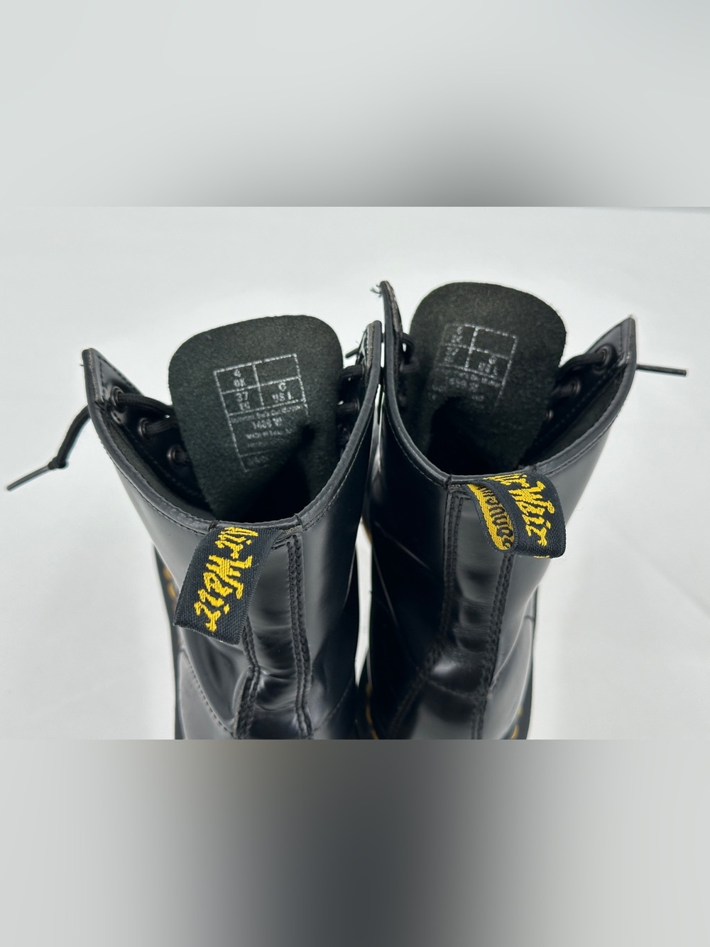 Dr. Martens 1460 Women’s Fit Smooth Black Leather Combat Boots - Picture 7 of 9